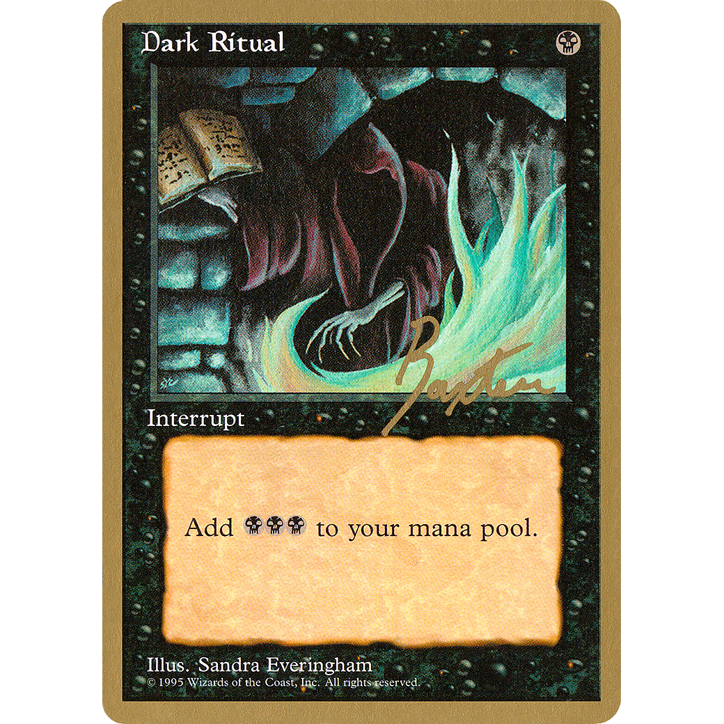 Dark Ritual - 1996 George Baxter (4ED) (WCD-) - Pro Tour Collector Set