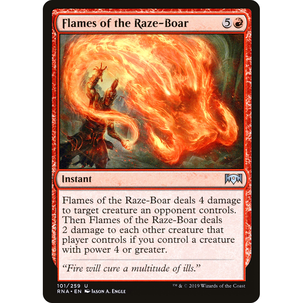 Flames of the Raze-Boar (RNA-101) - Ravnica Allegiance