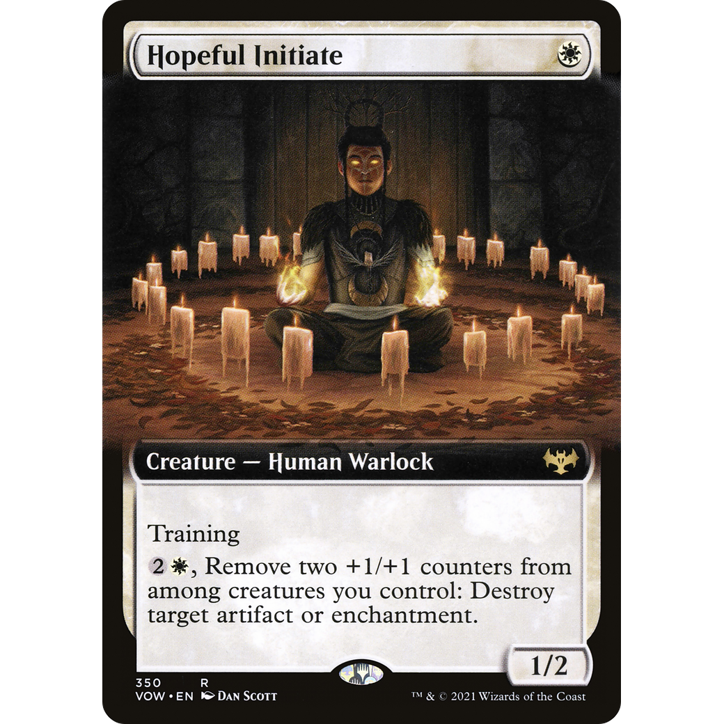 Hopeful Initiate (Extended Art) (VOW-350) - Innistrad: Crimson Vow: (Extended Art) Foil