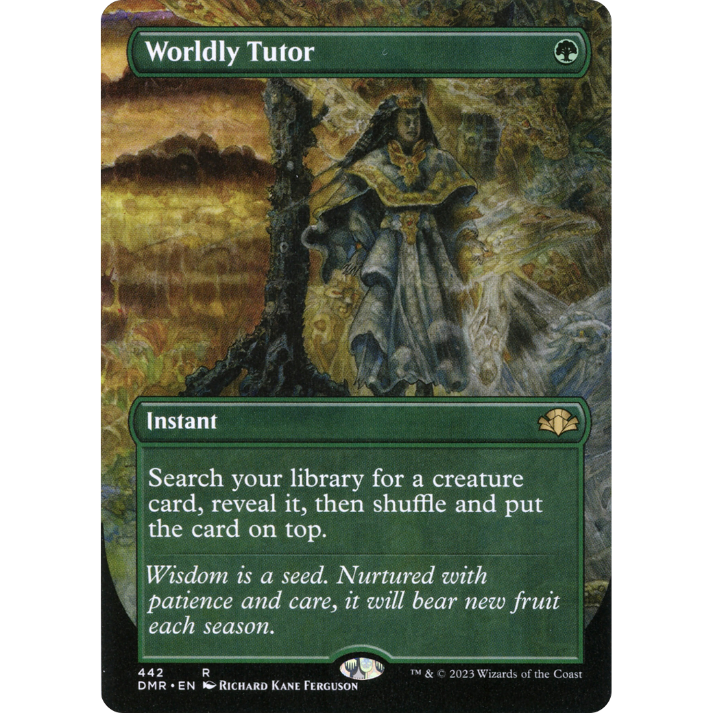 Worldly Tutor (Borderless) (DMR-442) - Dominaria Remastered (Borderless)
