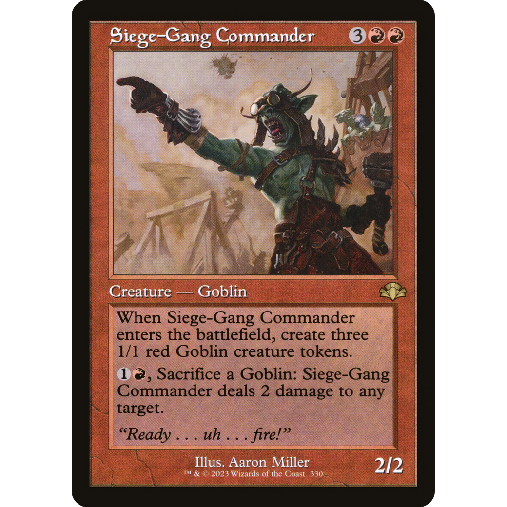 Siege-Gang Commander (Retro Frame) (DMR-330) - Dominaria Remastered Foil