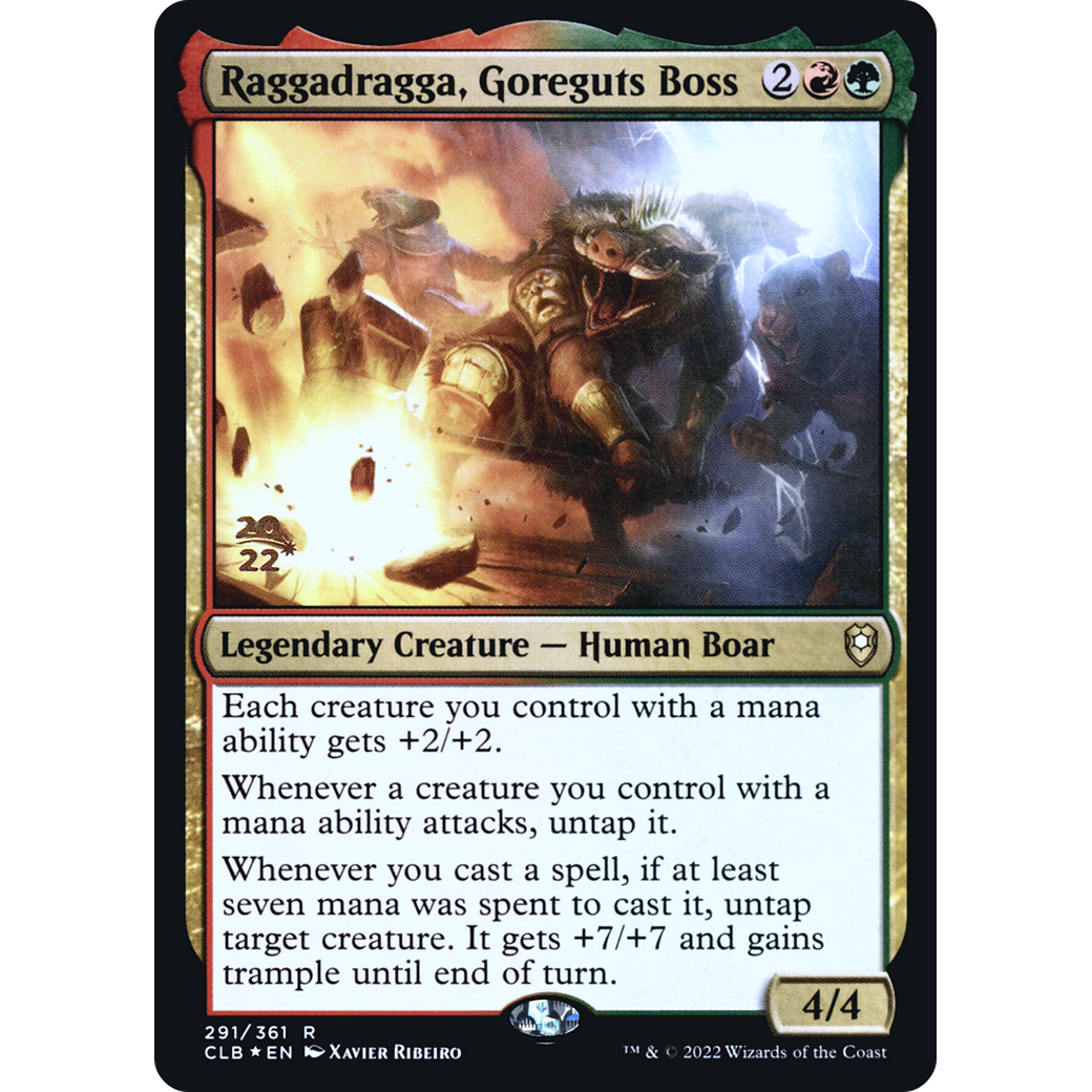 Raggadragga, Goreguts Boss (PRE-291S) - Battle for Baldur's Gate Promos Foil