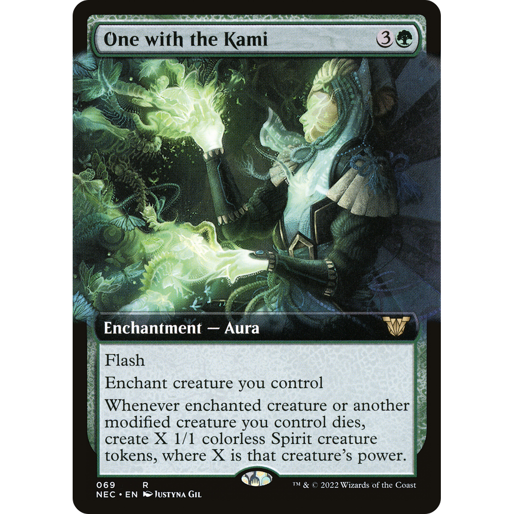 One with the Kami (Extended Art) (NEC-069) - Neon Dynasty Commander: (Extended Art)