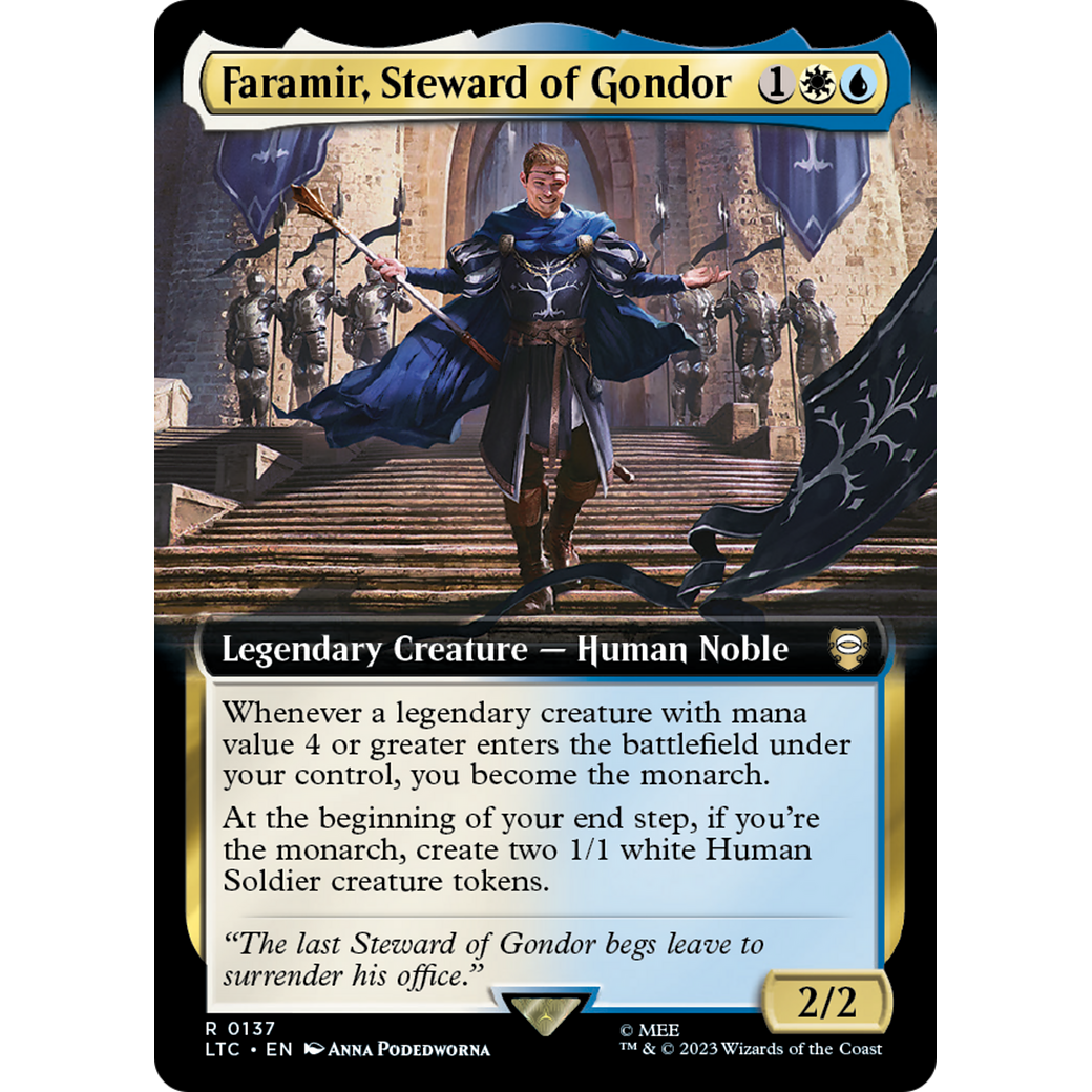 Faramir, Steward of Gondor (Extended Art) (LTC-137) - Tales of Middle-earth Commander: (Extended Art) Foil