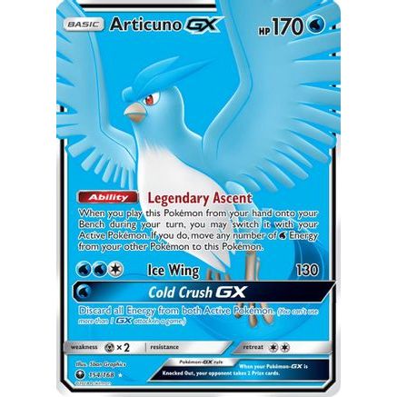 Articuno GX (Full Art) 154/168 - SM  Celestial Storm Holofoil