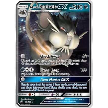 Alolan Raticate GX 85/168 - SM  Celestial Storm Holofoil