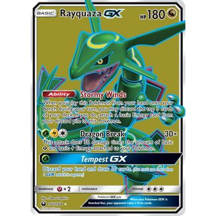 Rayquaza GX (Full Art) 160/168 - SM  Celestial Storm Holofoil