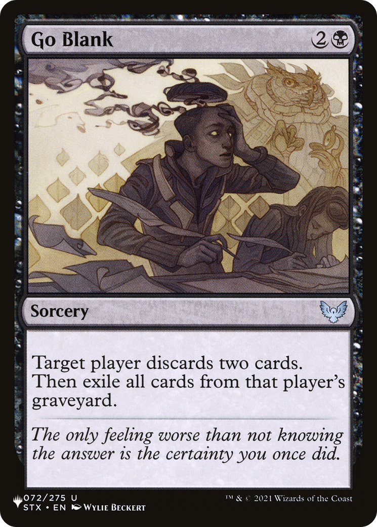 Go Blank (LIST-072/275) - The List