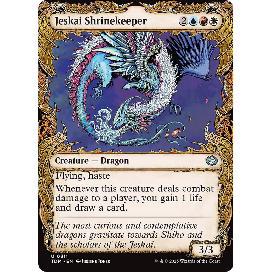 Jeskai Shrinekeeper (TDM-311) - Tarkir: Dragonstorm: (Showcase) Foil