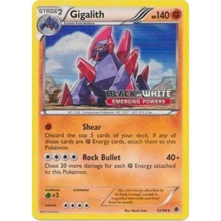 Gigalith - 53/98 (Prerelease) 53 - Black and White Promos Holofoil