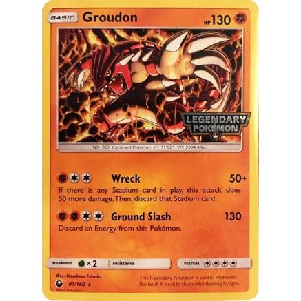 Groudon - 81/168 (Cosmos Holo) (Gamestop Promo) 81 - Miscellaneous Cards & Products Holofoil