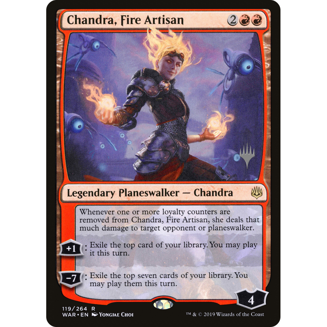Chandra, Fire Artisan (PPELD-119) - War of the Spark Promos Foil