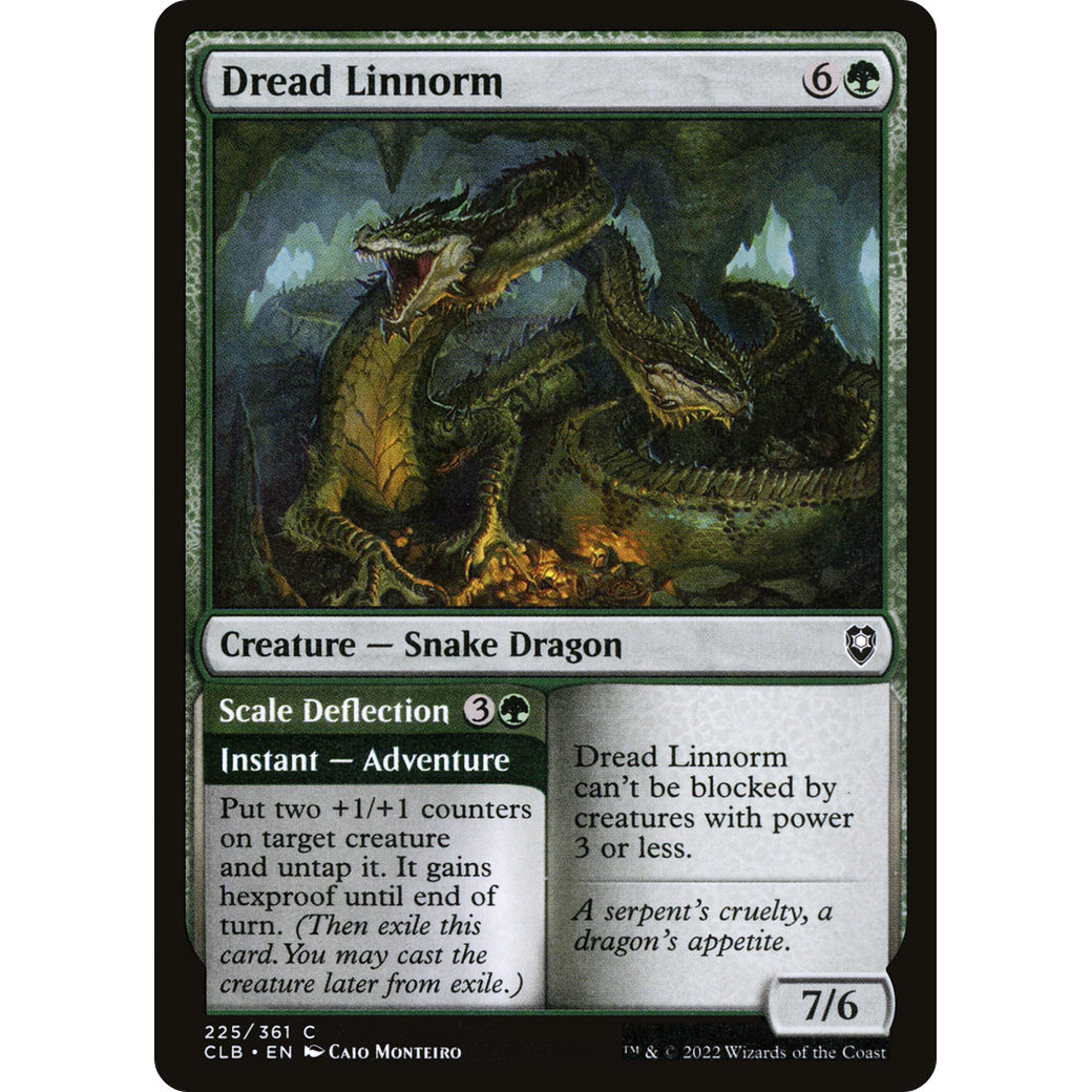 Dread Linnorm // Scale Deflection (CLB-225) - Commander Legends: Battle for Baldur's Gate Foil