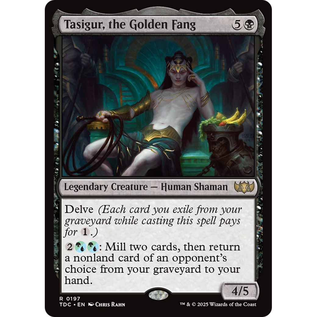Tasigur, the Golden Fang (TDC-197) - Commander: Tarkir: Dragonstorm