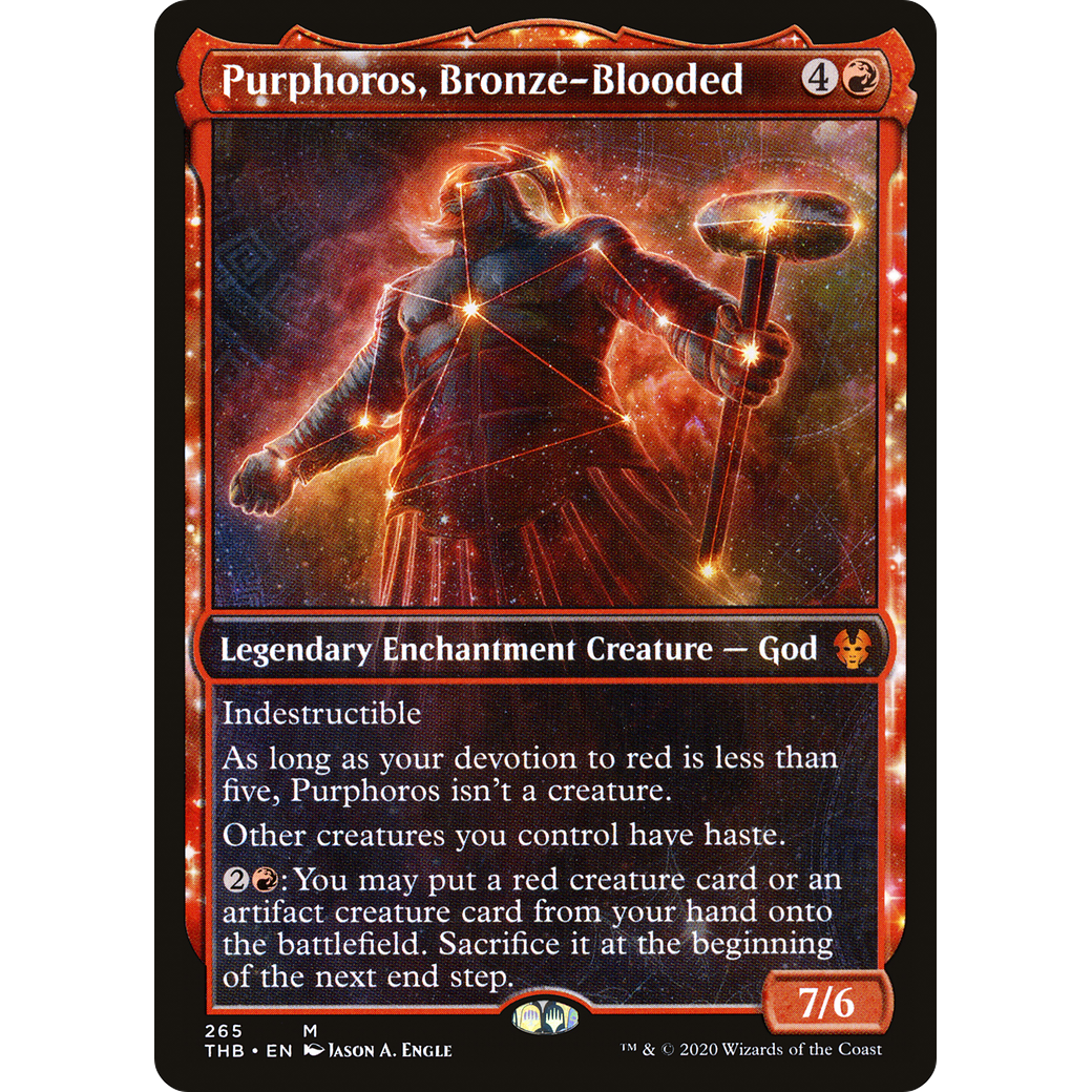 Purphoros, Bronze-Blooded (Showcase) (THB-265) - Theros Beyond Death: (enchantment, Showcase) Foil