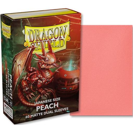 Dragon Shield Japanese Size 60ct Dual Sleeves: Peach Matte