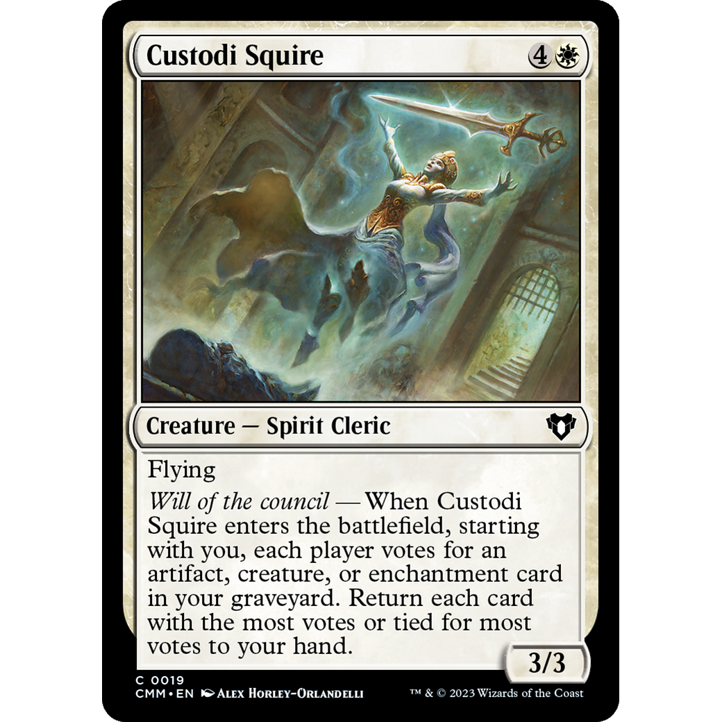 Custodi Squire (CMM-019) - Commander Masters Foil