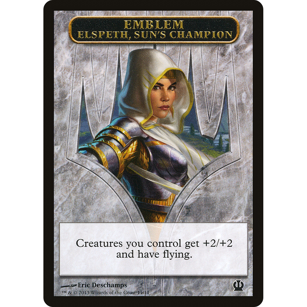 Emblem - Elspeth, Sun's Champion (THS-011) - Theros Tokens