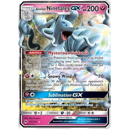 Alolan Ninetales GX 132/214 - SM  Lost Thunder Holofoil