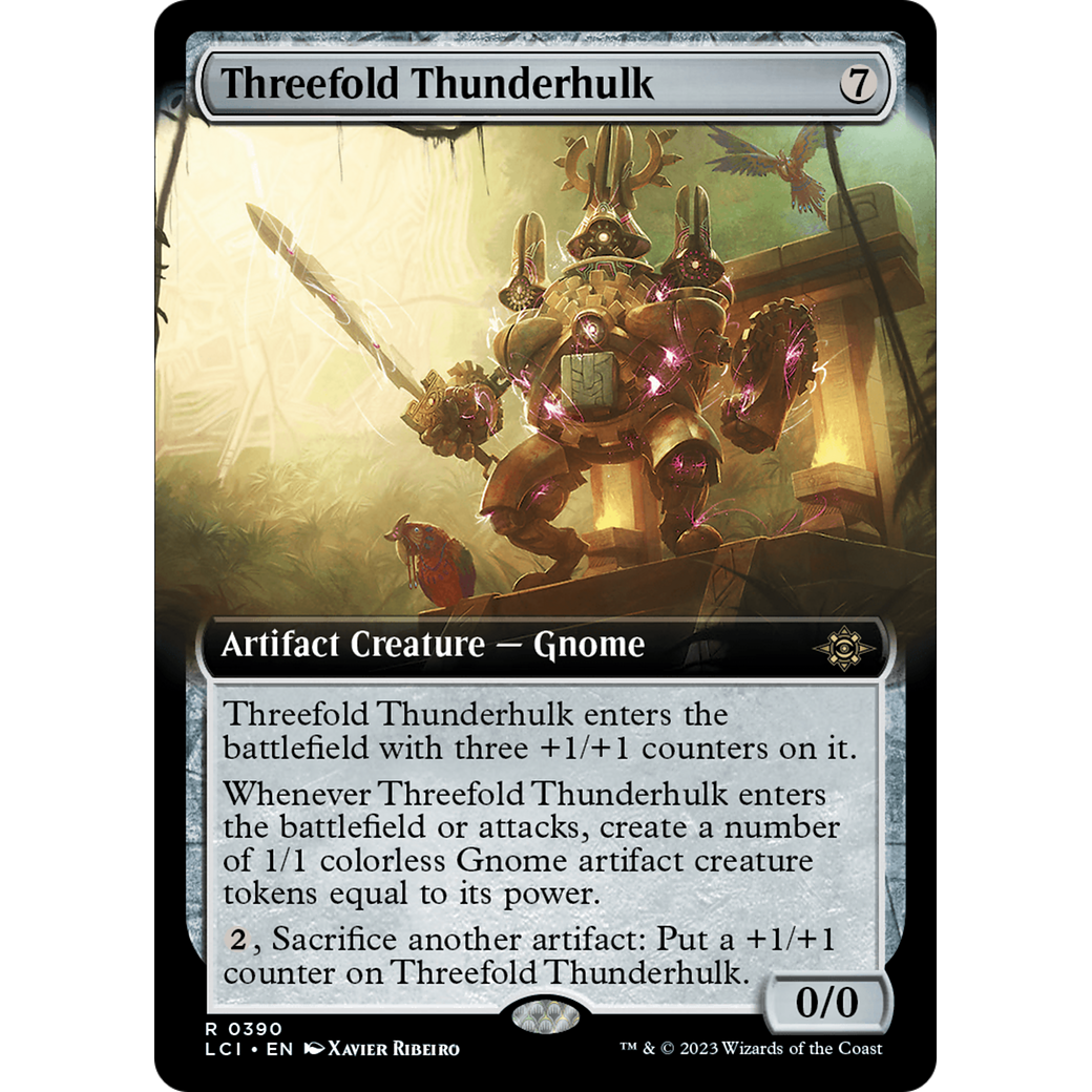 Threefold Thunderhulk (LCI-390) - The Lost Caverns of Ixalan: (Extended Art) Foil