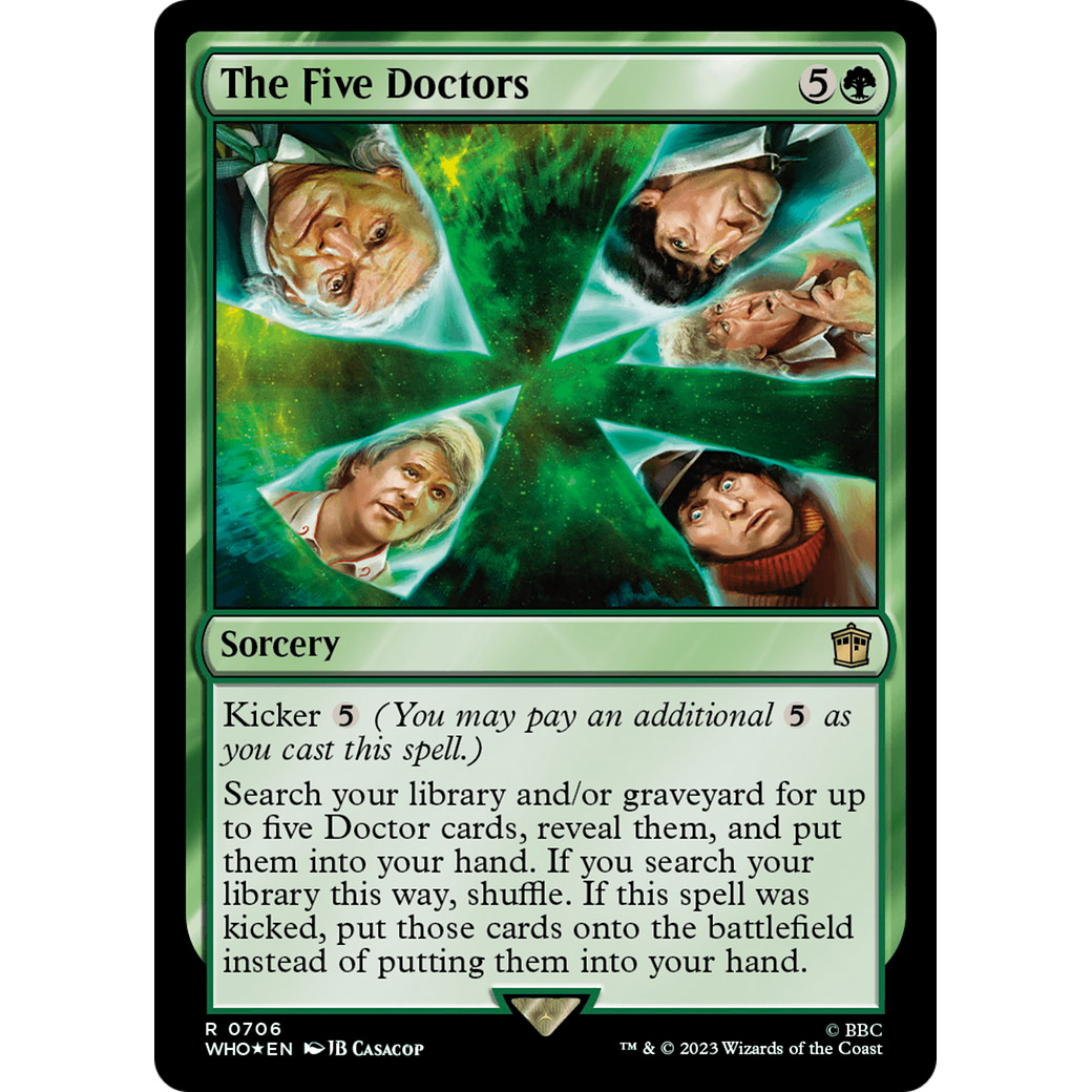 The Five Doctors (Surge Foil) (WHO-706) - Doctor Who Foil