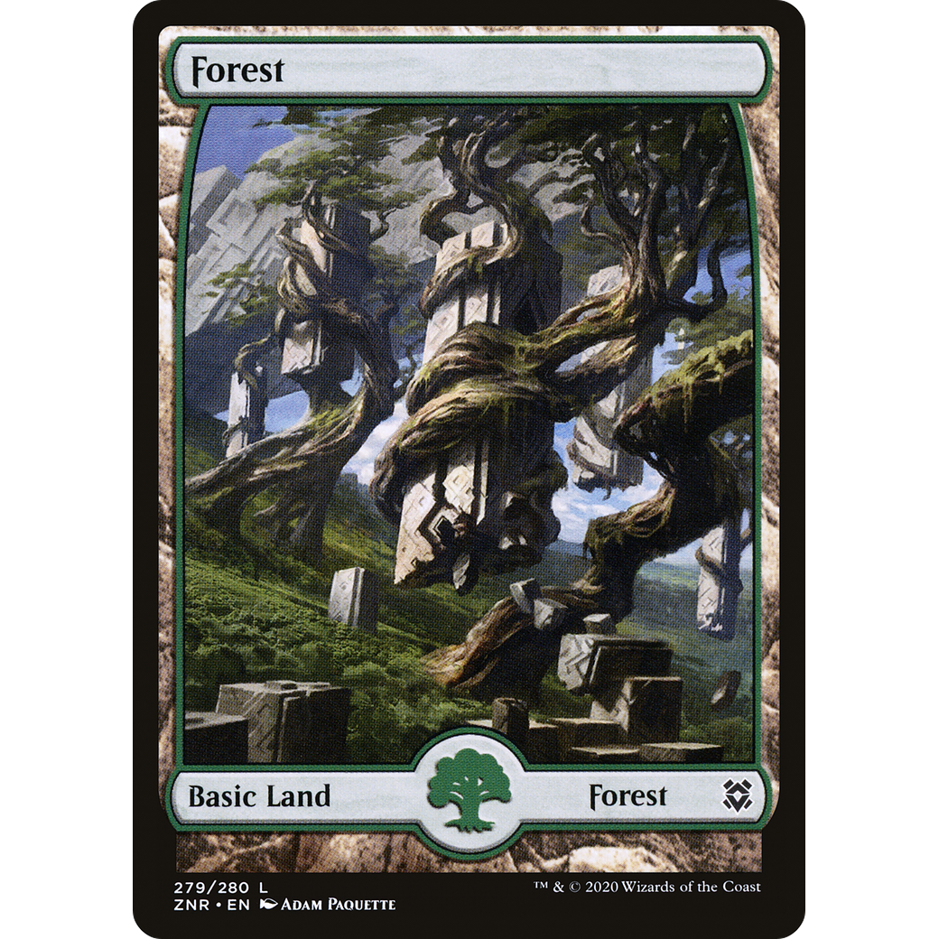 Forest (279) - Full Art (ZNR-279) - Zendikar Rising: (Full Art) Foil