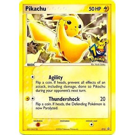 Pikachu - 012 (10th Anniversary) 12 - Miscellaneous Cards & Products