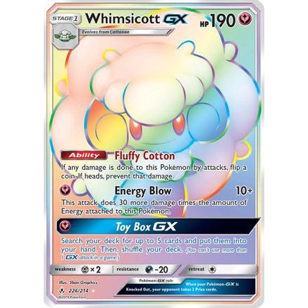 Whimsicott GX (Secret) 226/214 - SM  Unbroken Bonds Holofoil