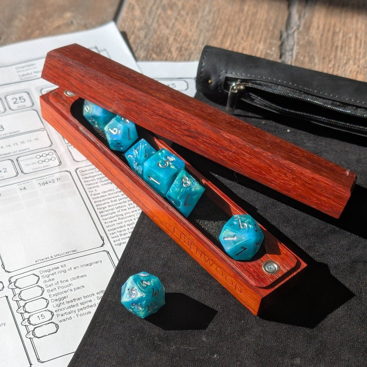 Padauk Dice Vault - Exotic Hardwood Dice Box