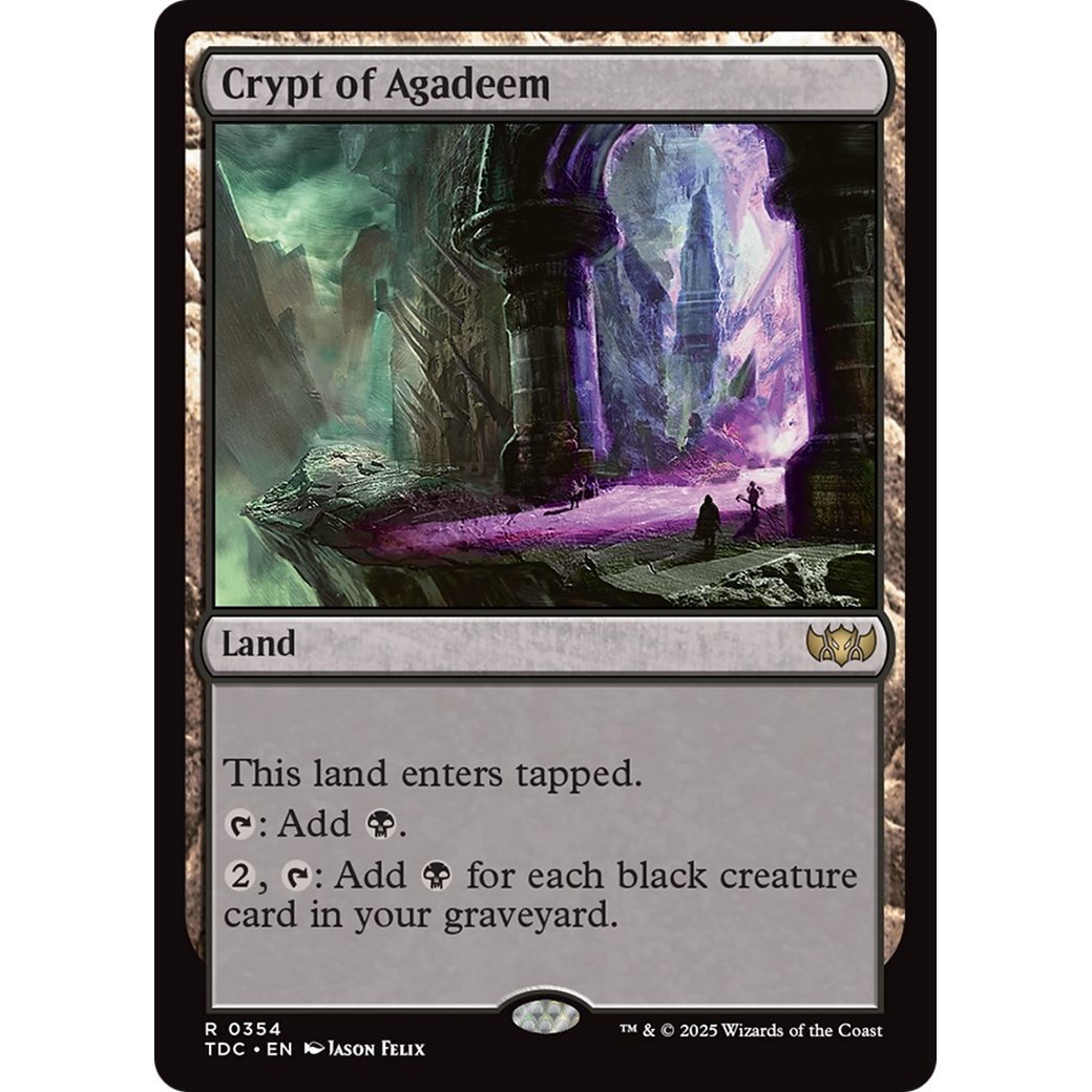 Crypt of Agadeem (TDC-354) - Commander: Tarkir: Dragonstorm