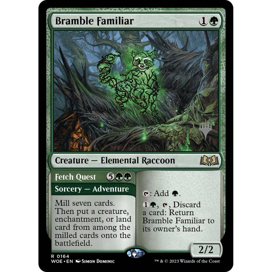 Bramble Familiar // Fetch Quest (PPWOE-164P) - Wilds of Eldraine Promos
