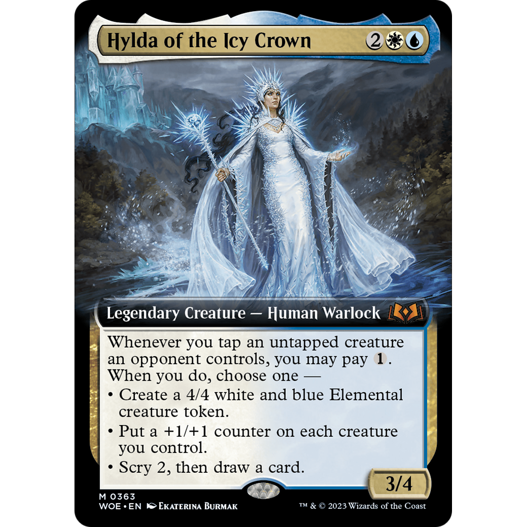 Hylda of the Icy Crown (WOE-363) - Wilds of Eldraine: (Extended Art) Foil
