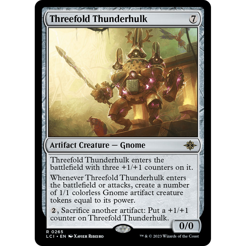 Threefold Thunderhulk (LCI-265) - The Lost Caverns of Ixalan Foil