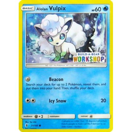 Alolan Vulpix - 21/145 (Build-A-Bear Workshop Exclusive) 21 - Miscellaneous Cards & Products