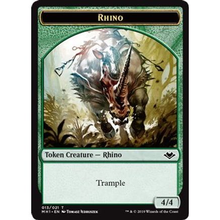 Rhino // Spirit Double-Sided Token (MH1-13 // 15) - Modern Horizons