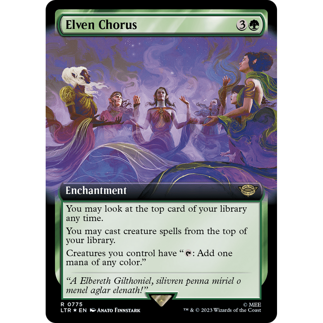 Elven Chorus (LTR-775) - The Lord of the Rings: Tales of Middle-earth: (Extended Art) Foil