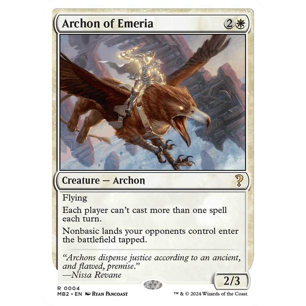 Archon of Emeria (White Border) (MB2-004) - Mystery Booster 2
