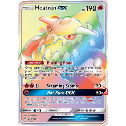Heatran GX (Secret) 238/236 - SM  Unified Minds Holofoil