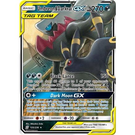 Umbreon & Darkrai GX 125/236 - SM  Unified Minds Holofoil