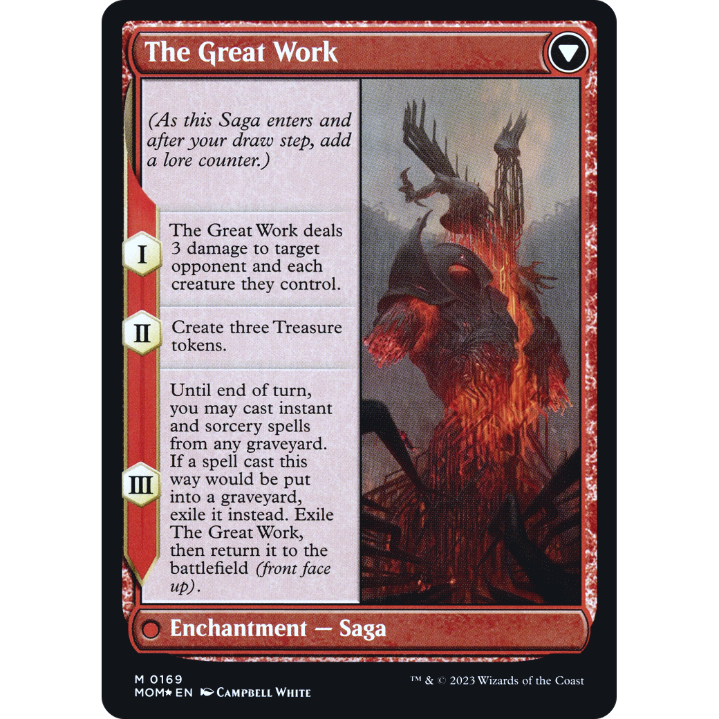 Urabrask // The Great Work (PRE-169S) - March of the Machine Promos Foil