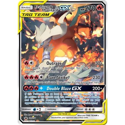 Reshiram & Charizard GX - SM201 SM201/248 - SM Promos Holofoil