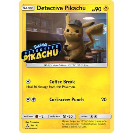 Detective Pikachu - SM190 (Stamped) SM190 - SM Promos Holofoil