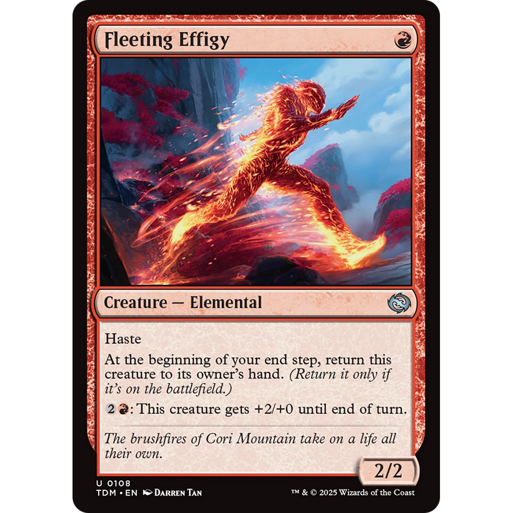 Fleeting Effigy (TDM-108) - Tarkir: Dragonstorm Foil