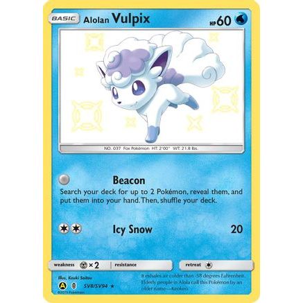 Alolan Vulpix SV8/94 - Hidden Fates Shiny Vault Holofoil
