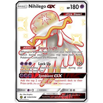 Nihilego GX SV62/94 - Hidden Fates Shiny Vault Holofoil