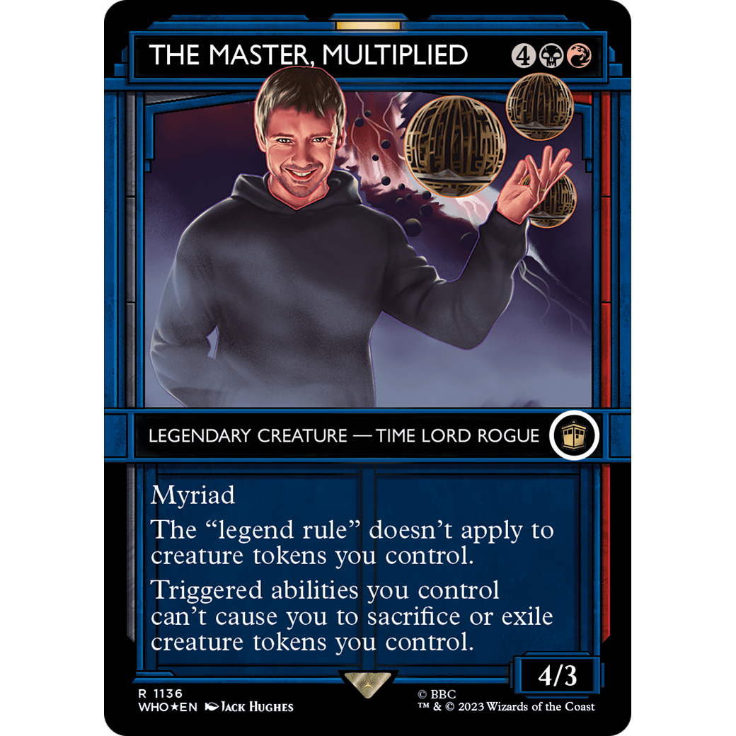 The Master, Multiplied (Showcase) (Surge Foil) (WHO-1136) - Doctor Who: (Showcase) (Borderless) Foil