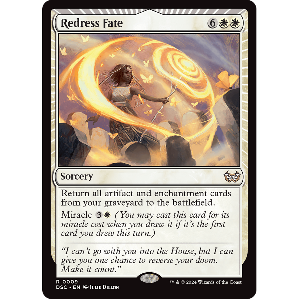 Redress Fate (DSC-009) - Duskmourn: House of Horror Commander: (miracle)