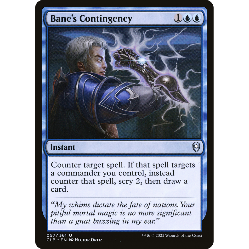 Bane's Contingency (CLB-057) - Commander Legends: Battle for Baldur's Gate Foil