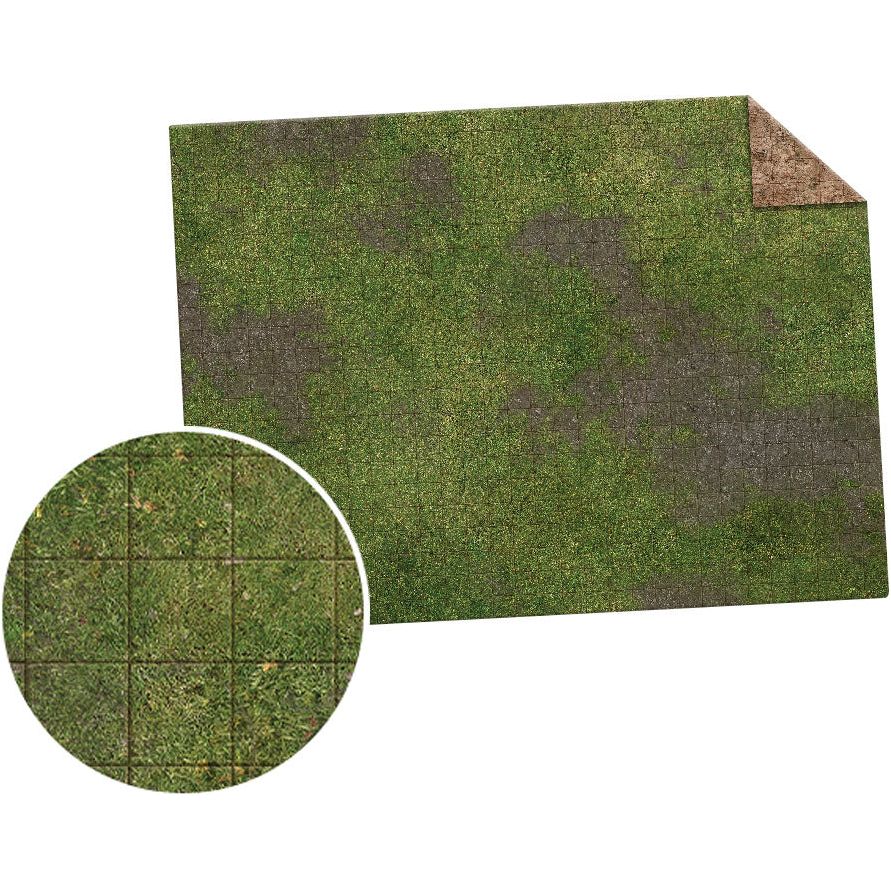 Broken Grassland and Desert Scrubland Game Mat: 22 in by 30 in