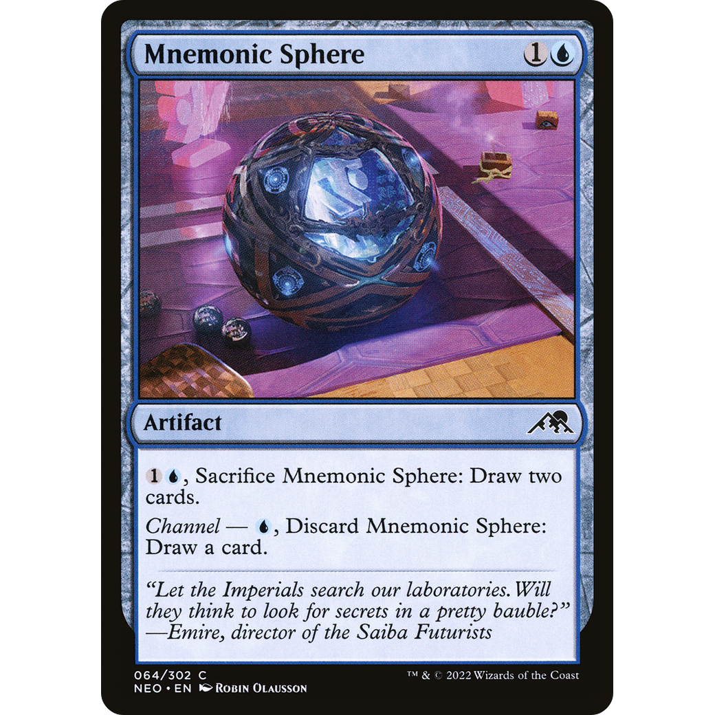 Mnemonic Sphere (NEO-064) - Kamigawa: Neon Dynasty Foil